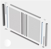 moskitiera rolowana pozioma podwójna biała