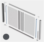 moskitiera rolowana pozioma podwójna antracyt