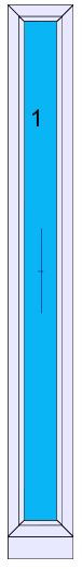 Okno PCV Veka PREMIUM 295x2400 mm FIX obustronny złoty dąb trzyszybowe ciepła ramka